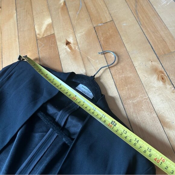 Aritzia Babaton Sz 2 Power Waist Black Open Front Blazer - Picture 7 of 11